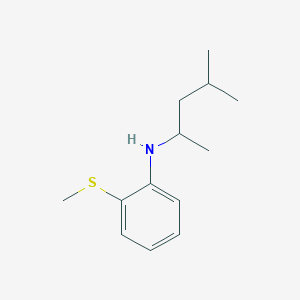 molecular formula C13H21NS B15300718 n-(4-Methylpentan-2-yl)-2-(methylthio)aniline 