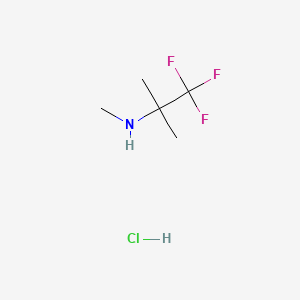 molecular formula C5H11ClF3N B15300742 Methyl(1,1,1-trifluoro-2-methylpropan-2-yl)amine hydrochloride 