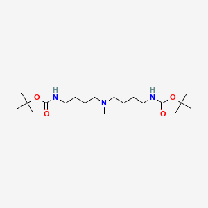 molecular formula C19H39N3O4 B15300770 tert-butyl N-{4-[(4-{[(tert-butoxy)carbonyl]amino}butyl)(methyl)amino]butyl}carbamate 