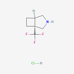 molecular formula C7H11ClF3N B15300773 Rac-(1R,5R)-1-(trifluoromethyl)-3-azabicyclo[3.2.0]heptane hydrochloride 