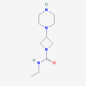 molecular formula C10H20N4O B15300781 n-Ethyl-3-(piperazin-1-yl)azetidine-1-carboxamide 