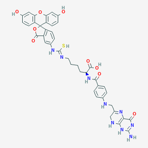 molecular formula C41H37N9O9S B153008 N(alpha)-Pteroyl-N(epsilon)-(4'-fluoresceinthiocarbamoyl)lysine CAS No. 133648-13-2
