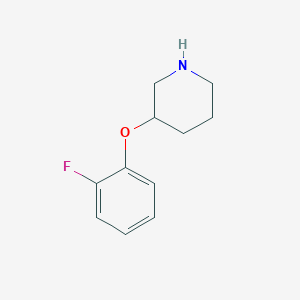 molecular formula C11H14FNO B15300896 3-(2-Fluorophenoxy)piperidine 