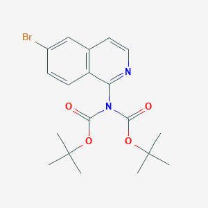 B1530092 Imidodicarbonic acid,2-(6-bromo-1-isoquinolinyl)-,1,3-bis(1,1-dimethylethyl) ester CAS No. 911305-48-1