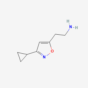 molecular formula C8H12N2O B15300944 2-(3-Cyclopropylisoxazol-5-yl)ethan-1-amine 