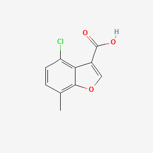 molecular formula C10H7ClO3 B1530099 4-氯-7-甲基-1-苯并呋喃-3-羧酸 CAS No. 1483815-00-4