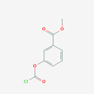 molecular formula C9H7ClO4 B15300996 Methyl 3-[(chlorocarbonyl)oxy]benzoate 
