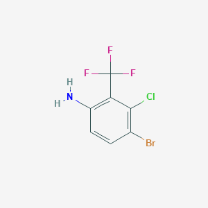 molecular formula C7H4BrClF3N B1530101 4-溴-3-氯-2-(三氟甲基)苯胺 CAS No. 1805577-18-7