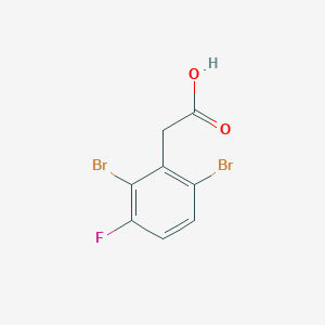 molecular formula C8H5Br2FO2 B1530102 2,6-Dibromo-3-fluorophenylacetic acid CAS No. 1803837-94-6