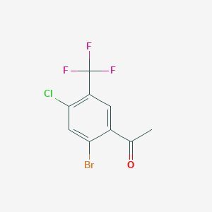 molecular formula C9H5BrClF3O B1530103 2'-Bromo-4'-chloro-5'-(trifluoromethyl)acetophenone CAS No. 1805584-92-2
