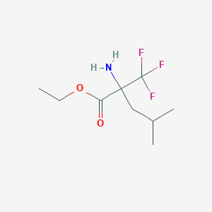 molecular formula C9H16F3NO2 B15301031 Ethyl 2-Amino-4-methyl-2-trifluoromethyl-pentanoate 