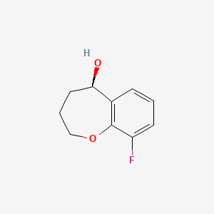 molecular formula C10H11FO2 B1530105 (5R)-9-fluoro-2,3,4,5-tetrahydro-1-benzoxepin-5-ol CAS No. 1567880-97-0