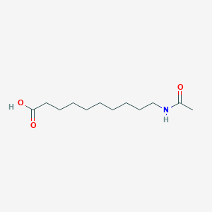 molecular formula C12H23NO3 B15301056 10-Acetamidodecanoic acid 