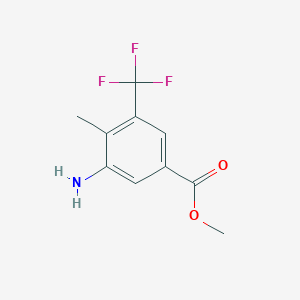 molecular formula C10H10F3NO2 B15301065 Methyl 3-amino-4-methyl-5-(trifluoromethyl)benzoate 