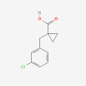 1-[(3-Chlorophenyl)methyl]cyclopropane-1-carboxylic acid