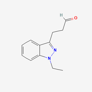 molecular formula C12H14N2O B1530109 3-(1-ethyl-1H-indazol-3-yl)propanal CAS No. 1493603-82-9