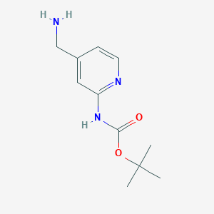 molecular formula C11H17N3O2 B153011 tert-Butyl (4-(aminomethyl)pyridin-2-yl)carbamate CAS No. 639091-78-4