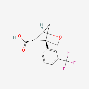 molecular formula C13H11F3O3 B15301194 rac-(1R,4S,5S)-4-[3-(trifluoromethyl)phenyl]-2-oxabicyclo[2.1.1]hexane-5-carboxylic acid 