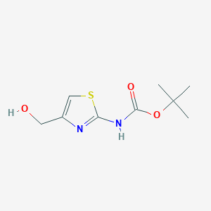 molecular formula C9H14N2O3S B153012 (4-Hydroxymethylthiazol-2-yl)carbamic acid tert-butyl ester CAS No. 494769-44-7