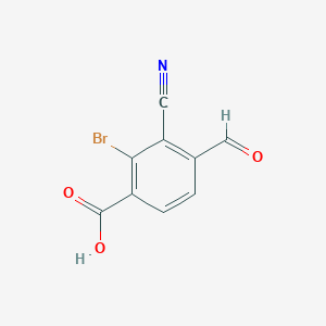 2-Bromo-3-cyano-4-formylbenzoic acid