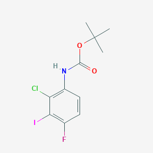 molecular formula C11H12ClFINO2 B15301340 Tert-butyl (2-chloro-4-fluoro-3-iodophenyl)carbamate 