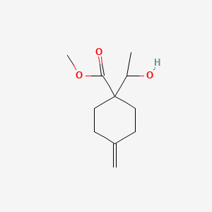 molecular formula C11H18O3 B15301368 Methyl 1-(1-hydroxyethyl)-4-methylidenecyclohexane-1-carboxylate 