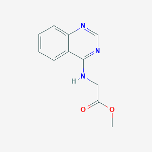 molecular formula C11H11N3O2 B15301486 Methyl quinazolin-4-ylglycinate 