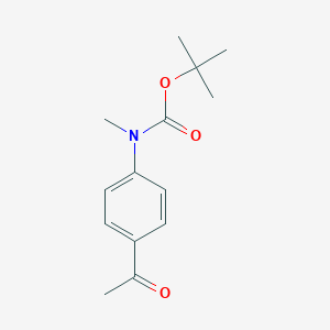 molecular formula C14H19NO3 B153015 (4-Acetyl-phenyl)-methyl-carbamic acid tert-butyl ester CAS No. 907209-80-7