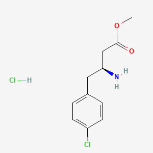 molecular formula C11H15Cl2NO2 B15301528 methyl (3S)-3-amino-4-(4-chlorophenyl)butanoate hydrochloride 
