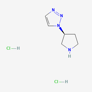 molecular formula C6H12Cl2N4 B15301547 (S)-1-(Pyrrolidin-3-yl)-1H-1,2,3-triazole dihydrochloride 