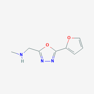 molecular formula C8H9N3O2 B1530155 {[5-(Furan-2-yl)-1,3,4-oxadiazol-2-yl]methyl}(methyl)amine CAS No. 1247425-24-6