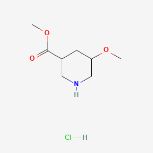 molecular formula C8H16ClNO3 B15301579 Methyl 5-methoxypiperidine-3-carboxylate hydrochloride 