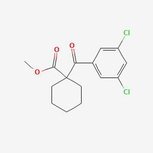 molecular formula C15H16Cl2O3 B15301587 Methyl 1-(3,5-dichlorobenzoyl)cyclohexane-1-carboxylate 