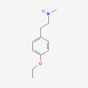 molecular formula C11H17NO B15301607 Benzeneethanamine, 4-ethoxy-N-methyl- CAS No. 21581-35-1