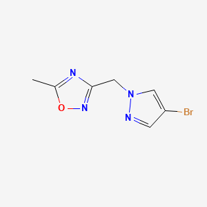 3-[(4-bromo-1H-pyrazol-1-yl)methyl]-5-methyl-1,2,4-oxadiazole