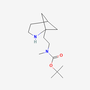 molecular formula C14H26N2O2 B15301642 tert-butyl N-(2-{2-azabicyclo[3.1.1]heptan-1-yl}ethyl)-N-methylcarbamate 