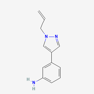 molecular formula C12H13N3 B15301662 3-(1-Allyl-1h-pyrazol-4-yl)aniline 