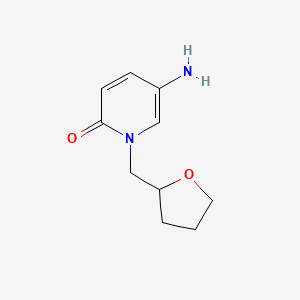 molecular formula C10H14N2O2 B1530171 5-Amino-1-(oxolan-2-ylmethyl)-1,2-dihydropyridin-2-one CAS No. 1250326-02-3