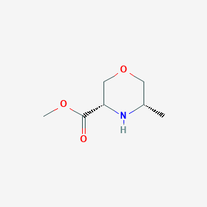 molecular formula C7H13NO3 B15301713 methyl (3S,5S)-5-methylmorpholine-3-carboxylate 