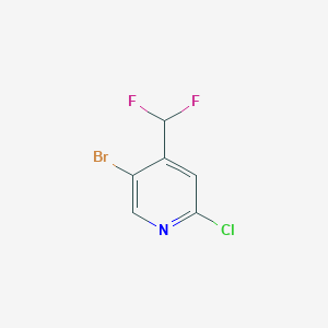 molecular formula C6H3BrClF2N B1530172 5-Bromo-2-chloro-4-(difluoromethyl)pyridine CAS No. 1374659-34-3