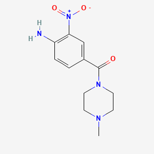molecular formula C12H16N4O3 B1530173 (4-Amino-3-nitrophenyl)(4-methylpiperazin-1-yl)methanone CAS No. 1160994-45-5