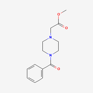 molecular formula C14H18N2O3 B1530174 Methyl 2-(4-benzoylpiperazin-1-yl)acetate CAS No. 1458419-58-3
