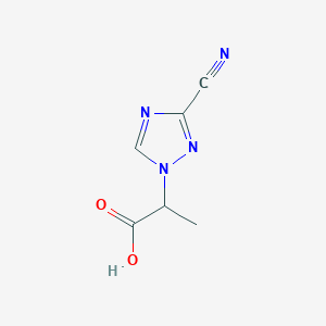2-(3-cyano-1H-1,2,4-triazol-1-yl)propanoic acid