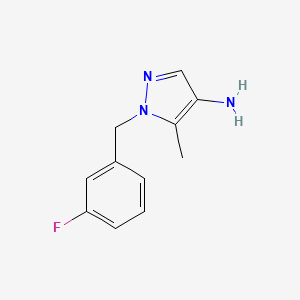 molecular formula C11H12FN3 B15301791 1-(3-Fluorobenzyl)-5-methyl-1h-pyrazol-4-amine 