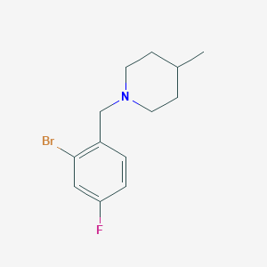 molecular formula C13H17BrFN B1530185 1-(2-Bromo-4-fluorobenzyl)-4-methylpiperidine CAS No. 1250615-20-3