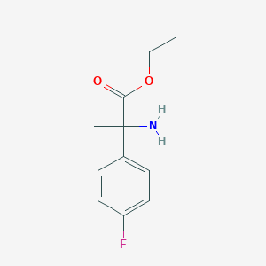 molecular formula C11H14FNO2 B15301854 Ethyl 2-amino-2-(4-fluorophenyl)propanoate 