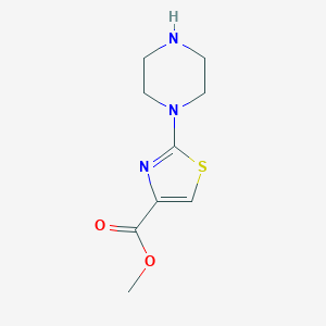 molecular formula C9H13N3O2S B15301863 Methyl 2-(piperazin-1-yl)thiazole-4-carboxylate 