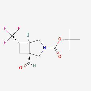 molecular formula C13H18F3NO3 B15301877 rac-tert-butyl (1R,5R,6S)-1-formyl-6-(trifluoromethyl)-3-azabicyclo[3.2.0]heptane-3-carboxylate 
