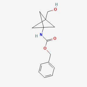 molecular formula C14H17NO3 B15301891 Benzyl (3-(hydroxymethyl)bicyclo[1.1.1]pentan-1-yl)carbamate 