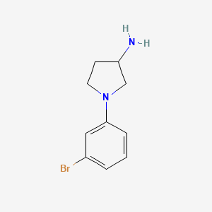 molecular formula C10H13BrN2 B1530191 1-(3-Bromophenyl)pyrrolidin-3-amine CAS No. 1181375-76-7